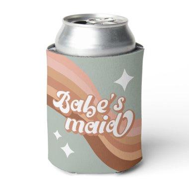 Babe's Maid Bridesmaid 70s Groovy Retro Can Cooler