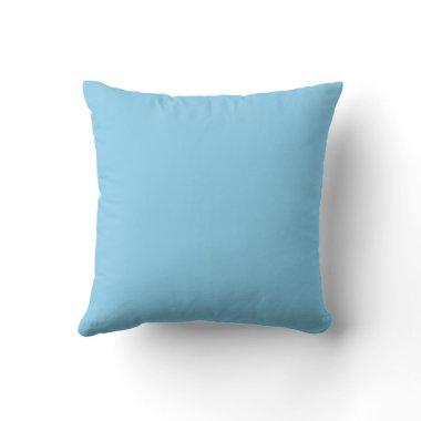 Baby Blue Sky Solid Color Throw Pillow