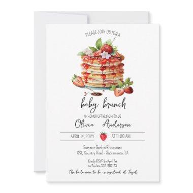 Baby Brunch Shower pancake Invitations