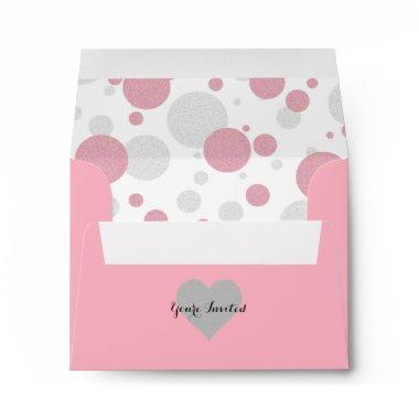 BABY & CO Silver & Pink Girl Polka Dots Envelope