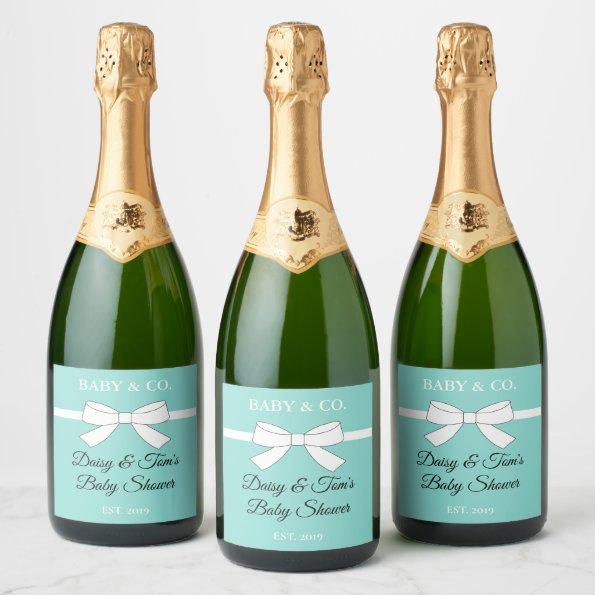 Baby Glam Sprinkle Shower Celebration Tiara Party Sparkling Wine Label