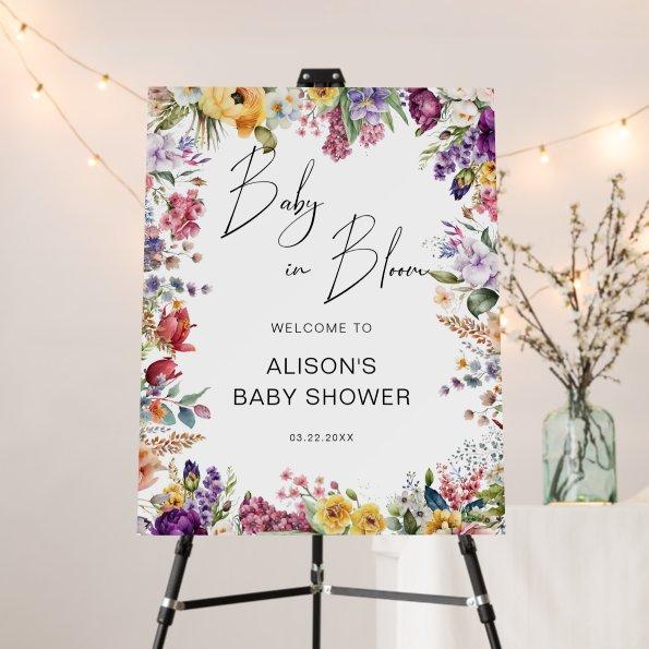 Baby In Bloom Spring Baby Shower Welcome Sign