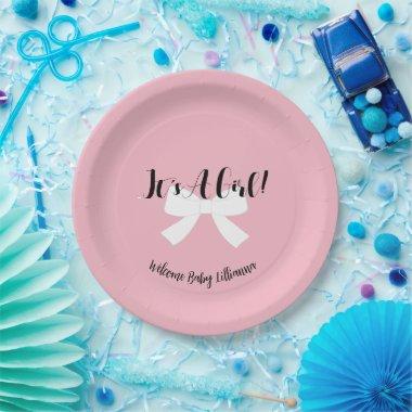 BABY Its A Girl! Pink Shower Party  Paper Plates