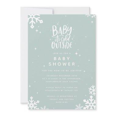 Baby its cold outside baby shower Invitations