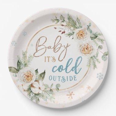 Baby It's Cold Outside Winter Wonderland Shower Paper Plates