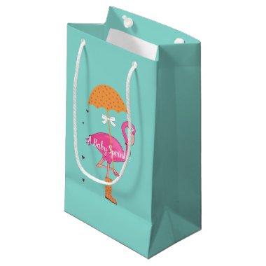 BABY Lets Flamingle Flamingo Shower Sprinkle Party Small Gift Bag