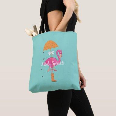 BABY Lets Flamingle Flamingo Sprinkle Shower Party Tote Bag