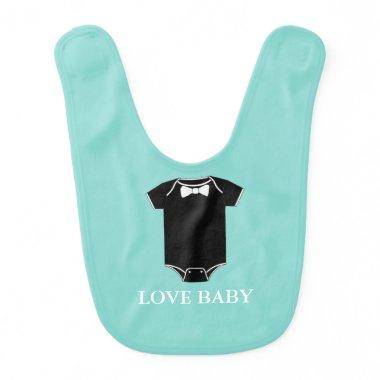 BABY & Little Man Shower Party Love Baby Baby Bib