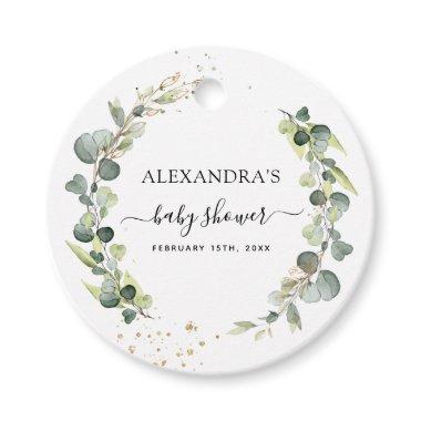 Baby Shower Eucalyptus Greenery Boho Rustic Favor Tags