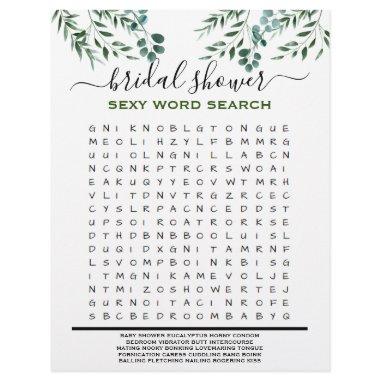 Baby Shower Game Eucalyptus 2 Sided