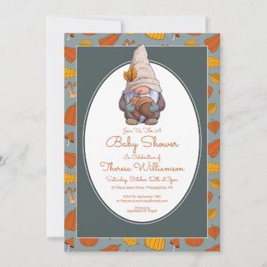 BABY SHOWER | Gnome Autumn Fall Invitations