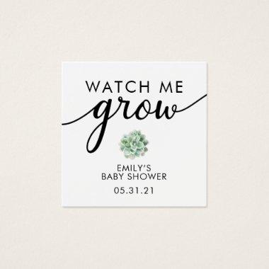 BABY SHOWER Let Love Grow Succulent Plant Tags