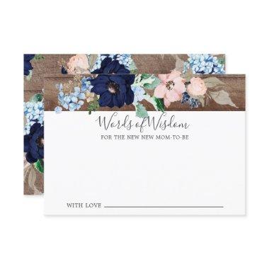 Baby Shower Navy & Blush Words of Wisdom