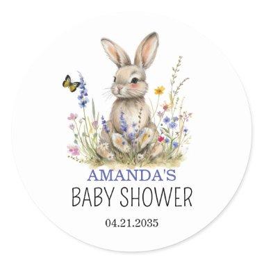 Baby Shower Some bunny wildflowers sticker