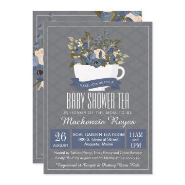 Baby Shower Tea Invitations, Birthday or Sip & See Invitations