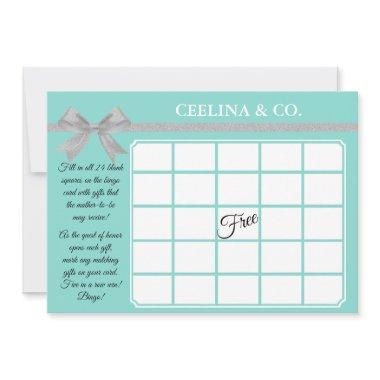 BABY Silver Bling & Glam Party Bingo Game
