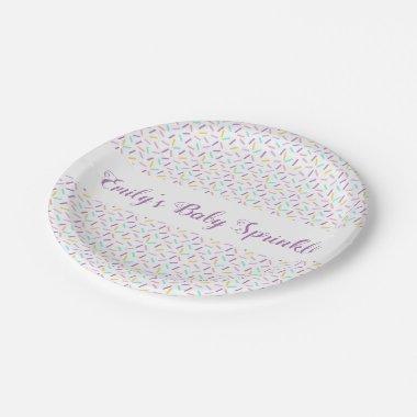 Baby Sprinkle Personalized Party Plates