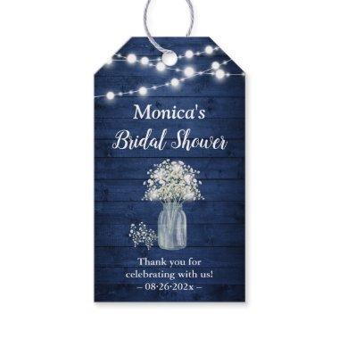 Baby's Breath Lights Rustic Blue  Gift Tags