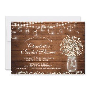 Baby's Breath Mason Jar Rustic