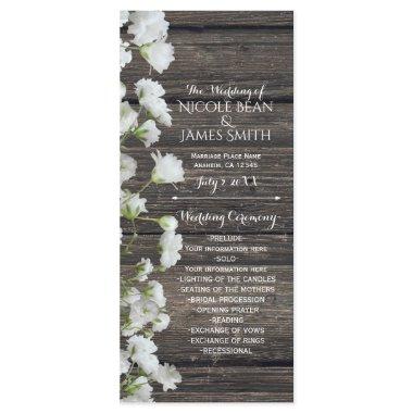 Baby's Breath on Rustic Wood Country Program