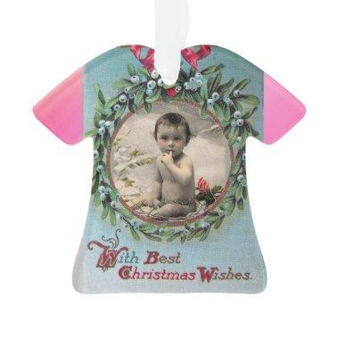 BABY'S FIRST CHRISTMAS PHOTO TEMPLATE CERAMIC ORNA ORNAMENT