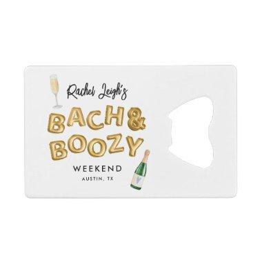 Bach & Boozy Bachelorette Weekend Credit Invitations Bottle Opener