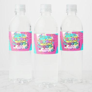 Bach to the 90's water bottle label