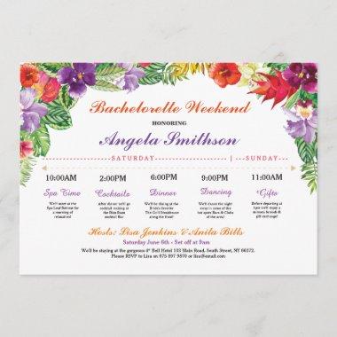 Bachelorette Aloha Bridal Shower Itinerary Plan Program