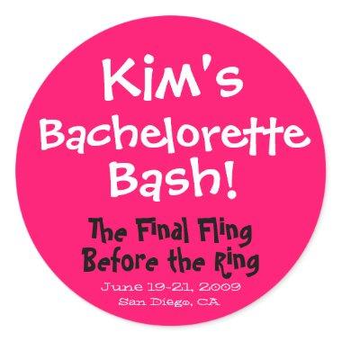 Bachelorette Bash Sticker