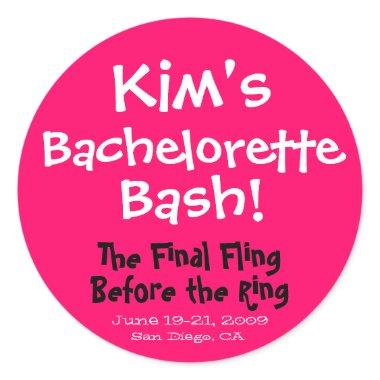 Bachelorette Bash Sticker