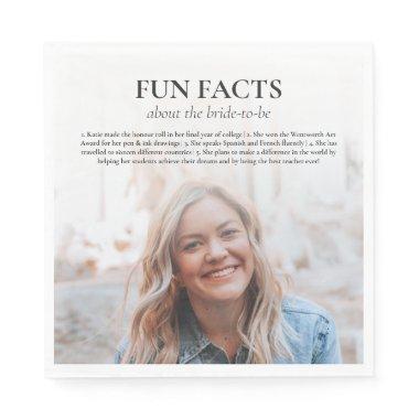 Bachelorette  Bride to Be Fun Facts Napkins