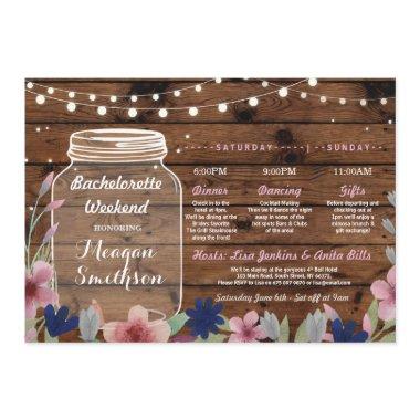 Bachelorette  Itinerary Jar Wood