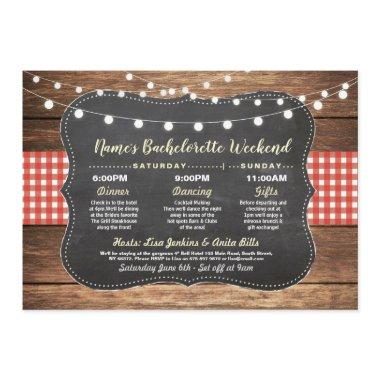 Bachelorette  Itinerary Red Chalk