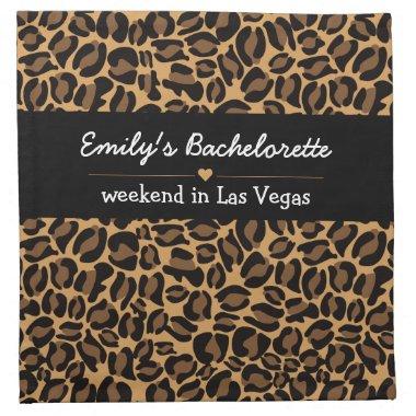 Bachelorette Bride Boujee Trendy Leopard Print Cloth Napkin