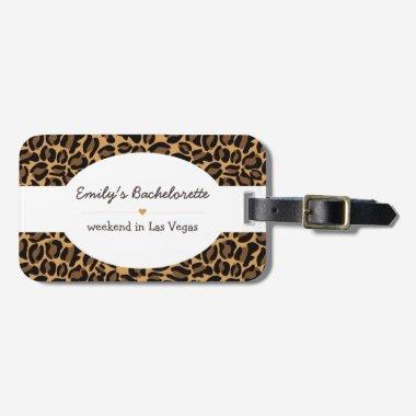 Bachelorette Bride Boujee Trendy Leopard Print Luggage Tag