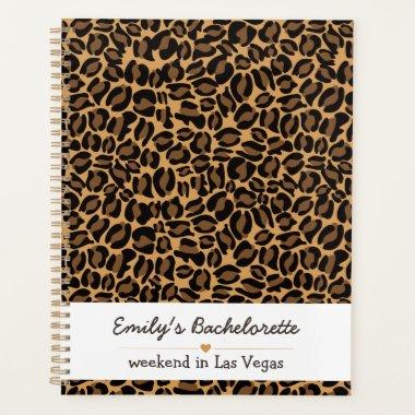 Bachelorette Bride Boujee Trendy Leopard Print Planner