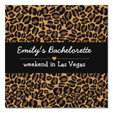 Bachelorette Bride Boujee Trendy Leopard Print Sign