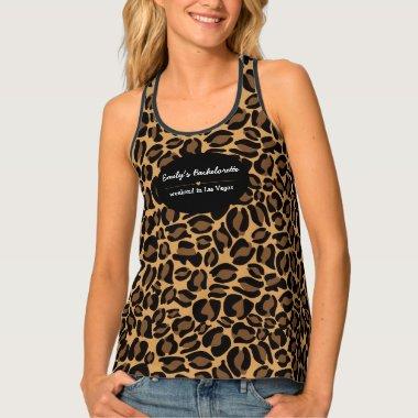 Bachelorette Bride Boujee Trendy Leopard Print Tank Top