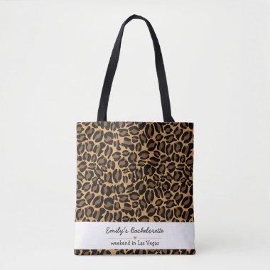 Bachelorette Bride Boujee Trendy Leopard Print Tote Bag