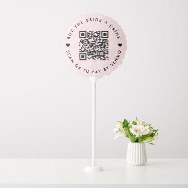 Bachelorette Buy The Bride A Drink | QR Code Pink Balloon