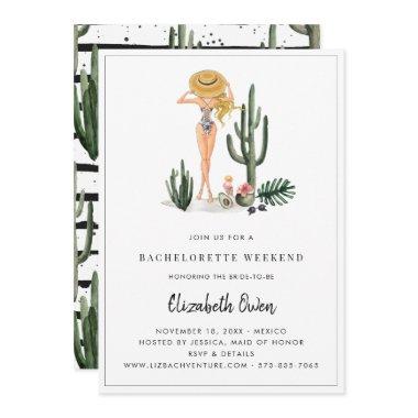 Bachelorette Destination Bikini Bridal Bash Invitations