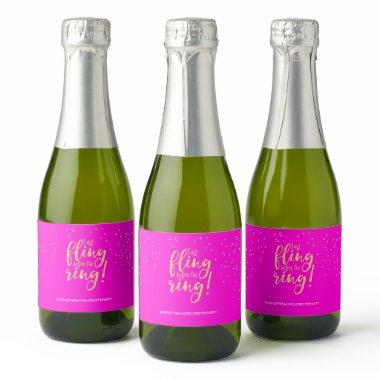 Bachelorette Engagement Hen Party Mini Wine Sparkling Wine Label