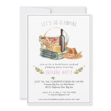 Bachelorette Glamping Camping Weekend Invitations