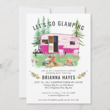 Bachelorette Glamping Camping Weekend Invitations