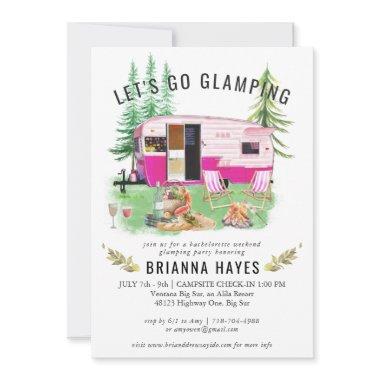 Bachelorette Glamping Camping Weekend Invitations