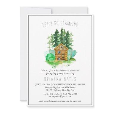 Bachelorette Glamping Camping Weekend Invitations