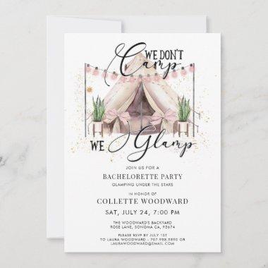 Bachelorette Glamping Party Invitations
