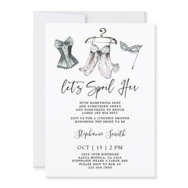 Bachelorette Lingerie Bridal Shower Invitations