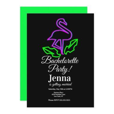 Bachelorette Neon Flamingo Tropical