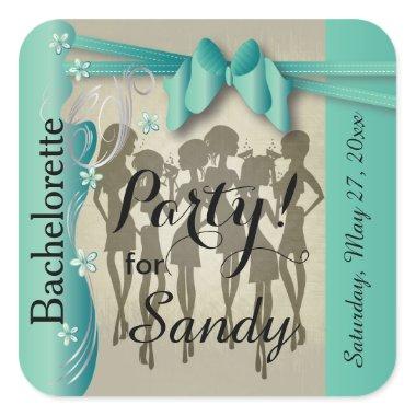 Bachelorette or Birthday Party Diva Girls - Jade Square Sticker